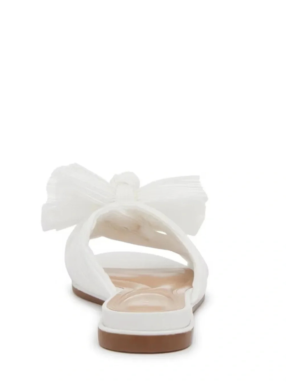 Women’s White Bow Slide Sandal